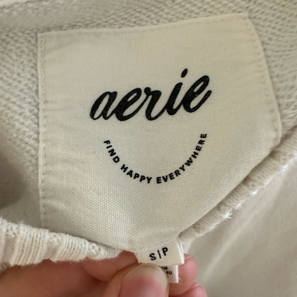 Aerie Cream Crewneck Sweater - Picture 2 of 3